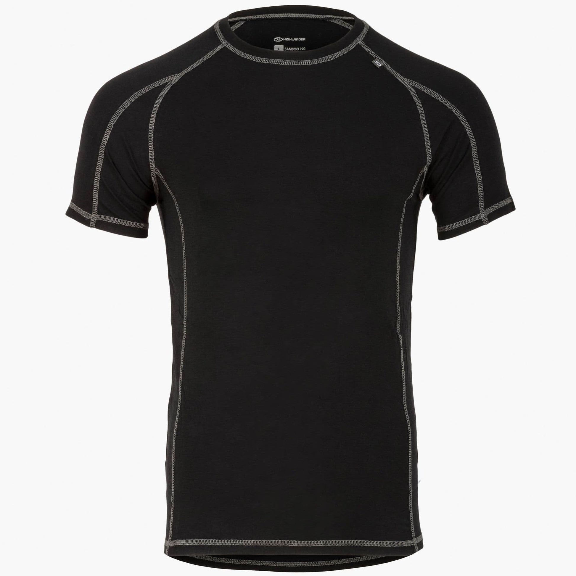 Bamboo Base Layer T-Shirt, Mens Black