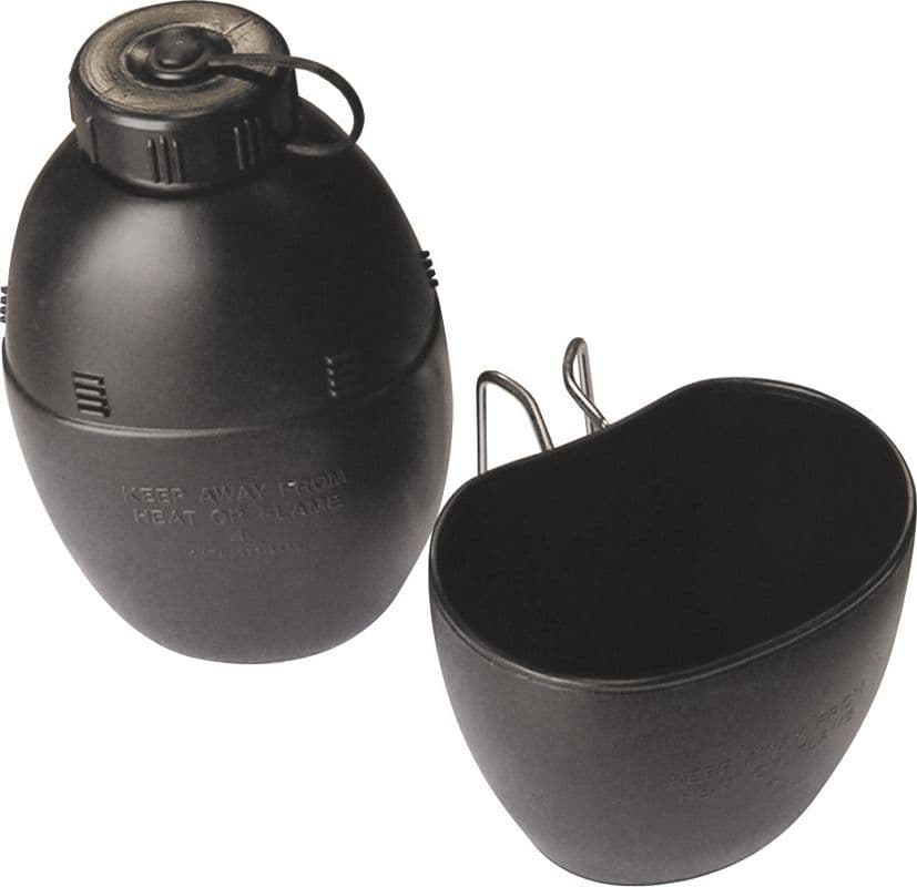 Black Water Bottle and Mug British Army PLCE Style