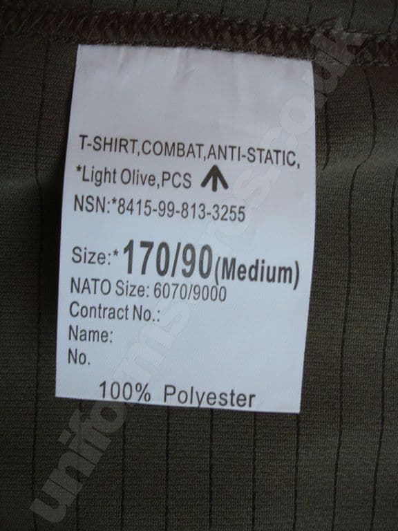British PCS T-shirt Anti-Static Olive Green BRAND NEW