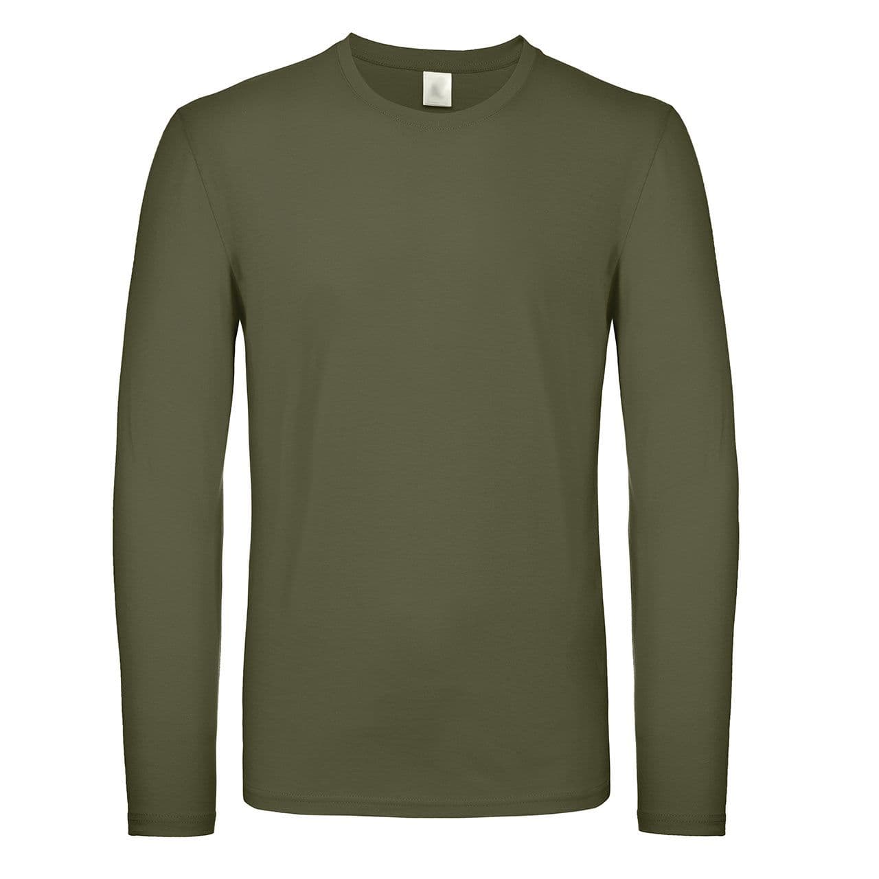 Cadet Olive Green Long Sleeve Cotton T-shirt