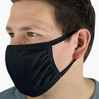 Fruit of the Loom 100% Cotton 3 Ply Washable Face Mask Single