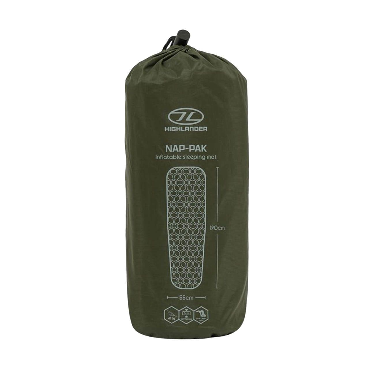 Highlander NAP-PAK Sleeping Mat Olive Green Army