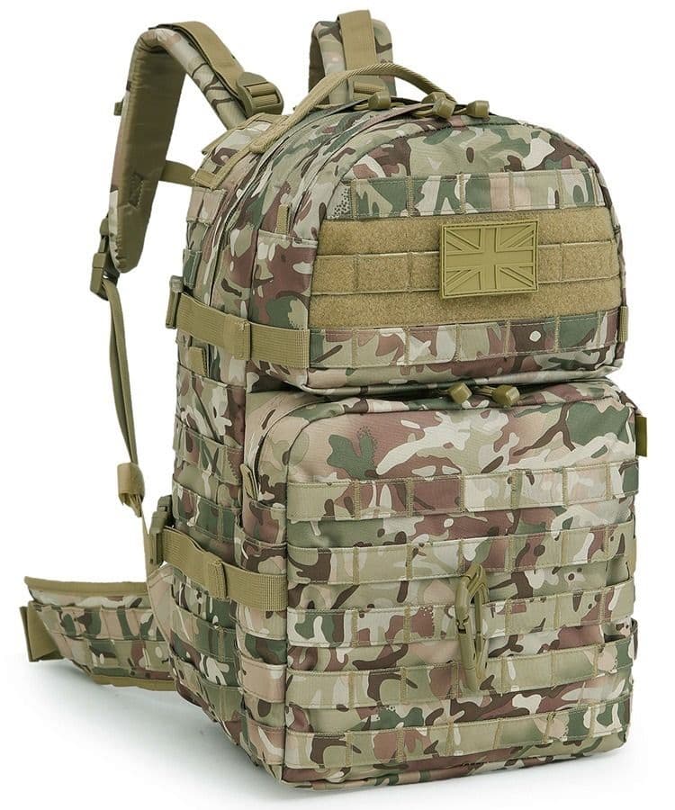 Kombat UK Medium MOLLE Assault Pack 40L Multi-Terrain Camouflage BTP